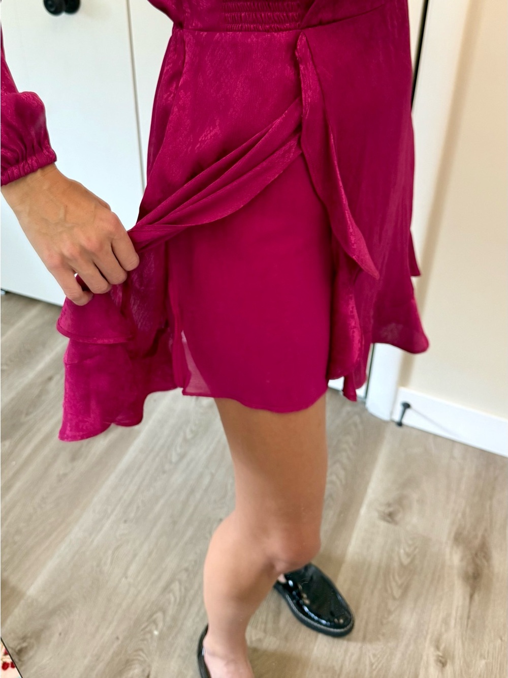 Michael Kors Fuchsia Ruffle Wrap-Like Dress - Picture 2 of 5